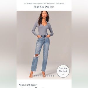 Like new Abercrombie high rise dad jeans. Only worn once or twice. Size 26L